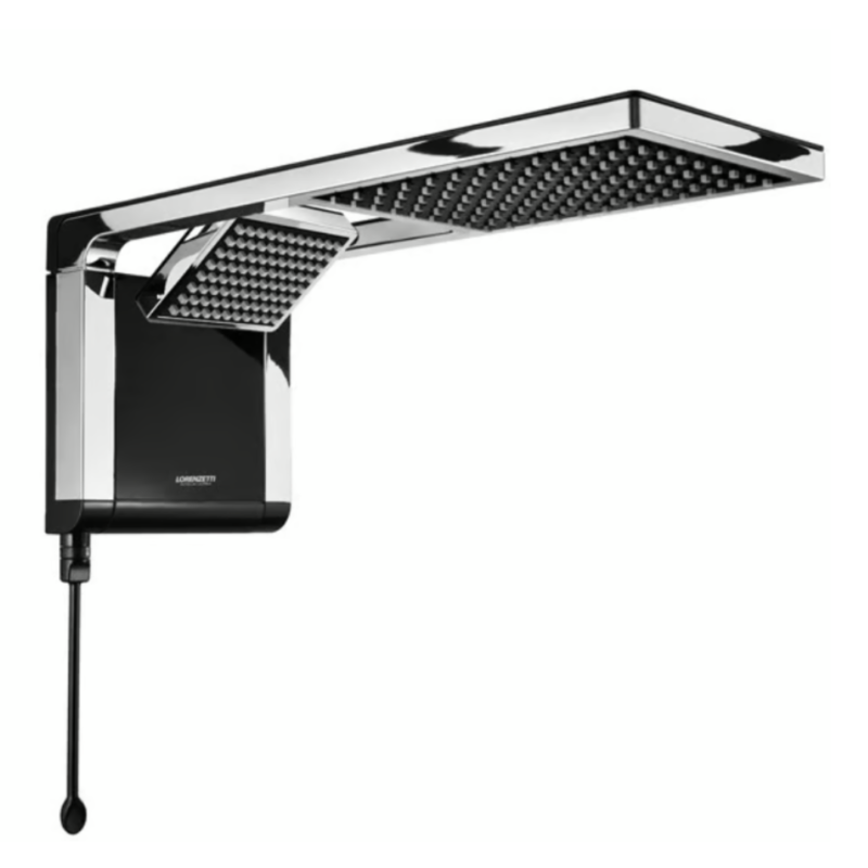 Chuveiro Acqua Duo Ultra Lorenzetti Preto Cromado