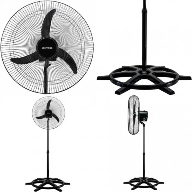 Ventilador de Coluna Preto Oscilante 50cm New Silencioso - Ventisol - Image 2