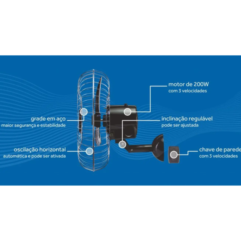 Ventilador de Parede 50cm Branco Comercial - Ventisol - Image 2