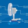 Mini Ventilador 20cm Portátil Branco - Ventisol - Imagem 6