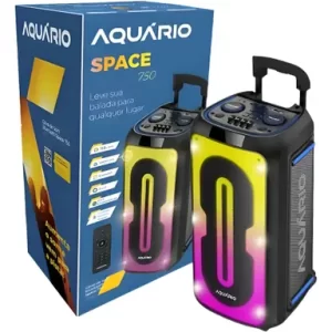 CAIXA DE SOM AMPLIFICADA BLUETOOTH 2X8" 750W - AQUARIO