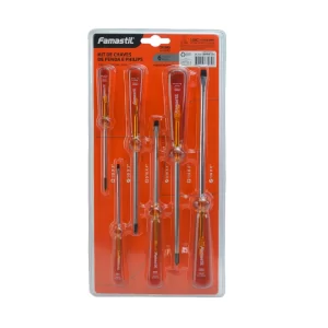 KIT CHAVE FENDA/PHILIPS 6 PC - FAMASTIL