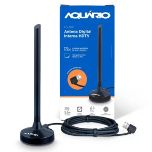 DTV-100P ANTENA DIGITAL HDTV CABO COM CONECTOR F MACHO- AQUARIO
