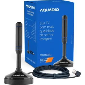 DTV-100 ANTENA DIGITAL HDTV CABO COM CONECTOR F MACHO- AQUARIO