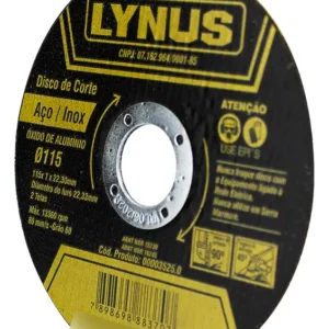 DCL-115 DISCO DE CORTE 4.1/2 POL X 1.0MM LYNUS