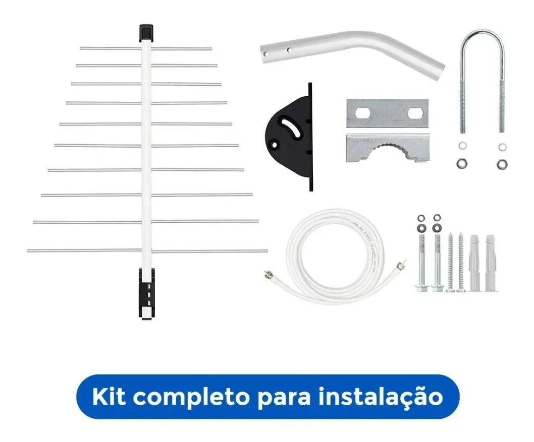 LU-20PLUS ANTENA LOG EXTERNA PERIODICA UHF 20 ELEMENTOS COM ACESSORIOS - AQUARIO - Imagem 2