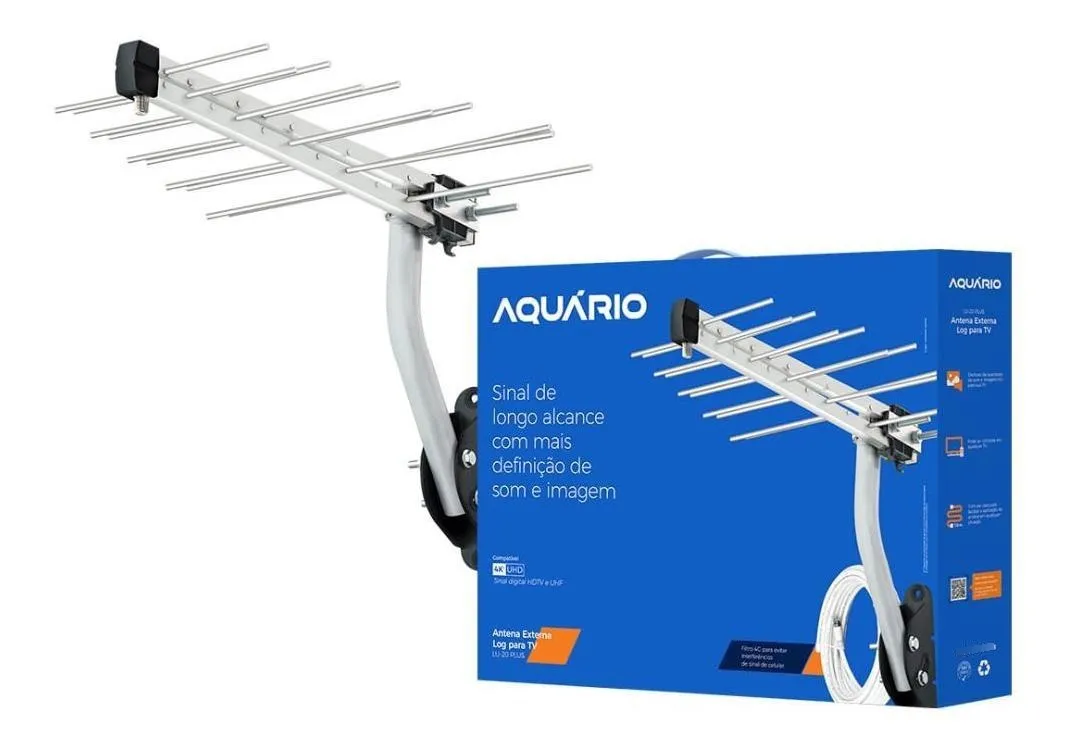 LU-20PLUS ANTENA LOG EXTERNA PERIODICA UHF 20 ELEMENTOS COM ACESSORIOS - AQUARIO